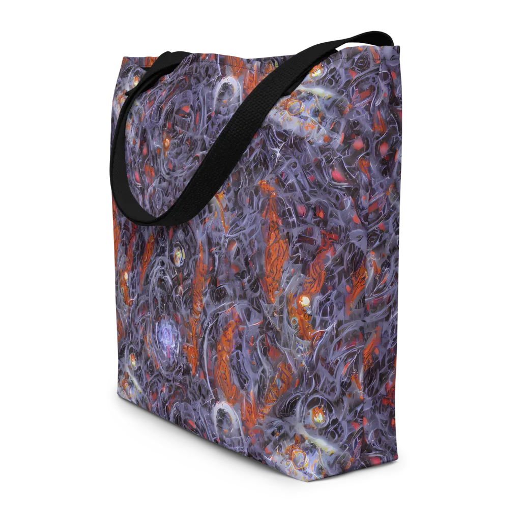 Molten Nocturne on Large Tote Bag W/ Pocket — Front
