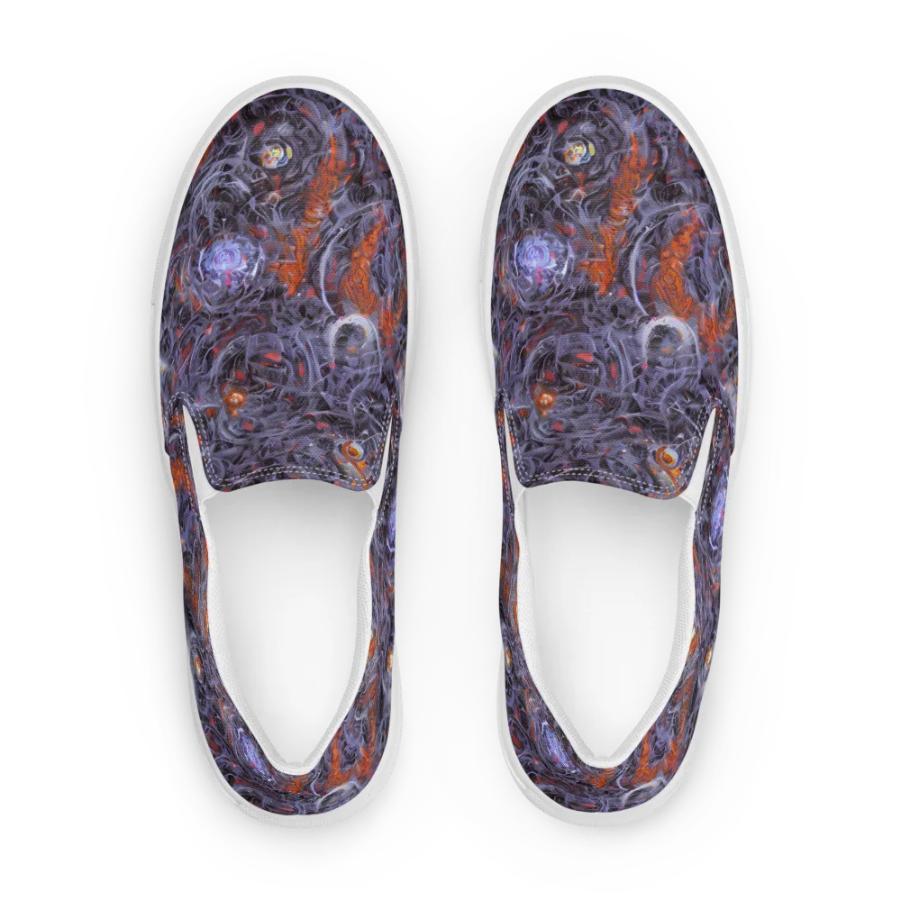 Molten Nocturne on Women's Slip-On Canvas Shoes — Front