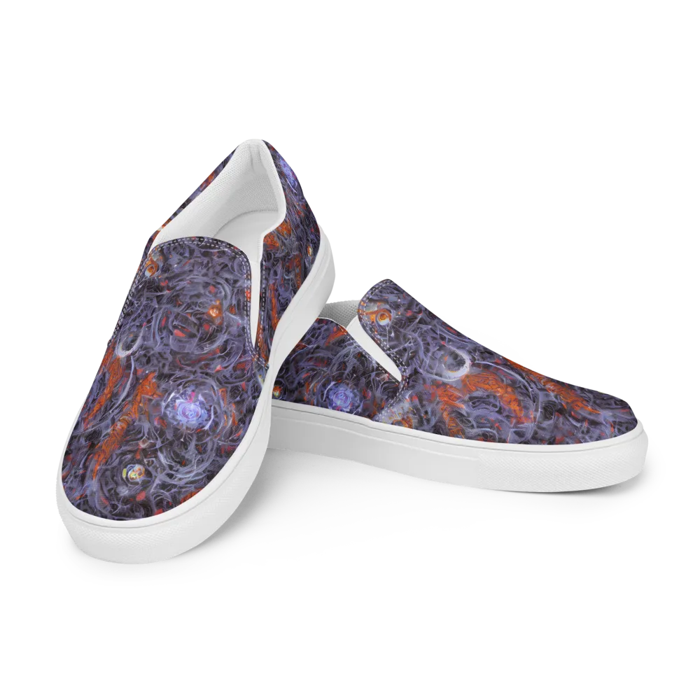 Molten Nocturne on Women's Slip-On Canvas Shoes — Left Front