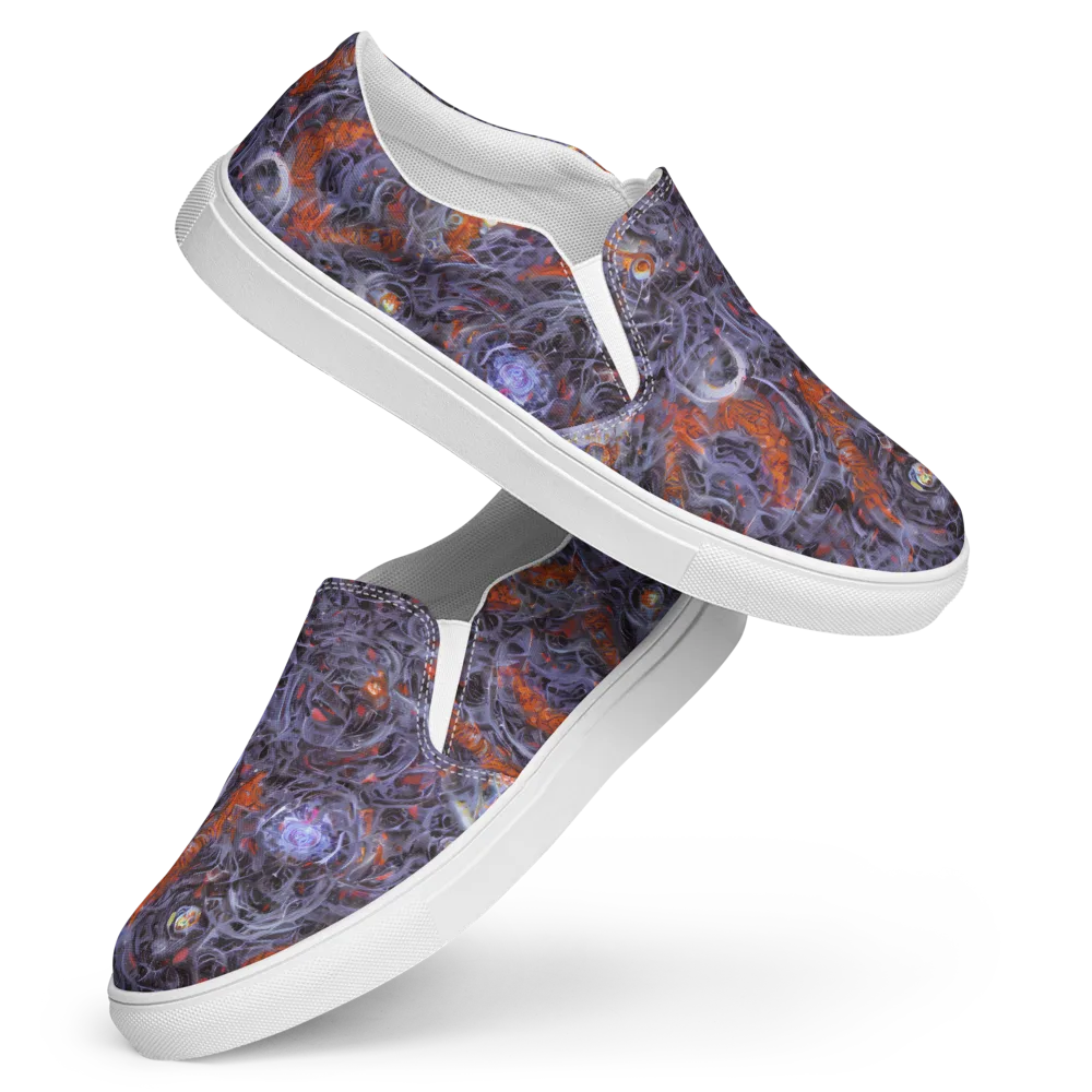 Molten Nocturne on Women's Slip-On Canvas Shoes — Front