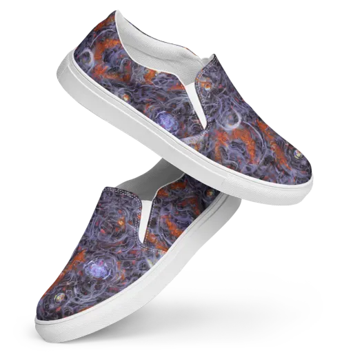 Molten Nocturne on a Women's Slip-On Canvas Shoes