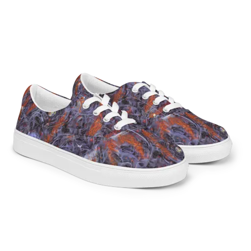 Molten Nocturne on a Men's Lace-Up Canvas Shoes