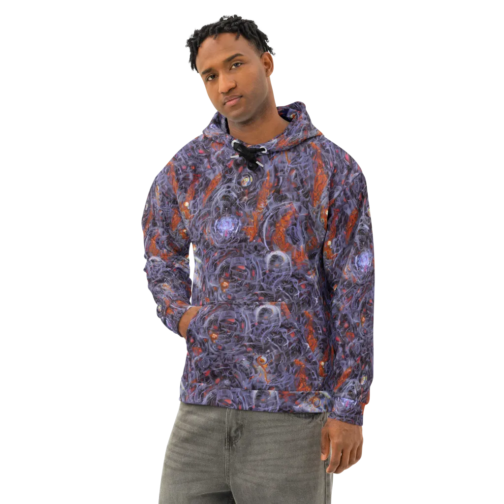 Molten Nocturne on Cotton Hoodie — Left Front