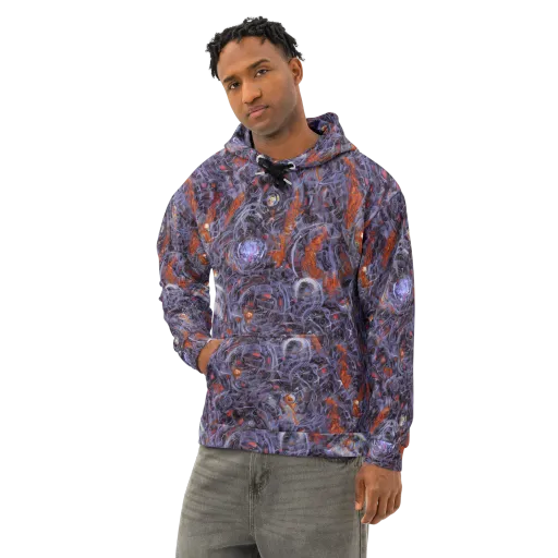Molten Nocturne on a Cotton Hoodie
