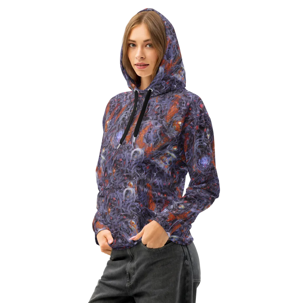 Molten Nocturne on Cotton Hoodie — Left Front