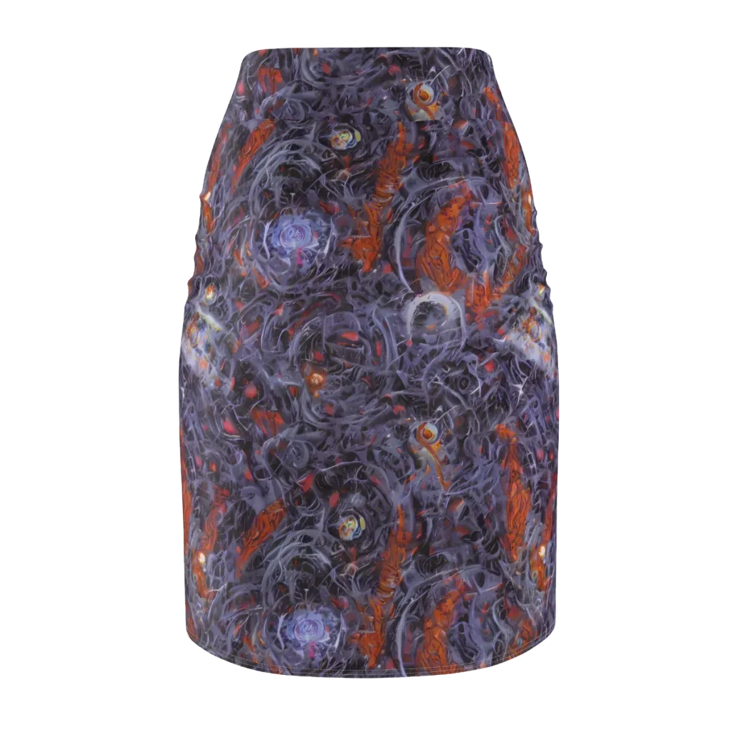 Molten Nocturne on Pencil Skirt — Back