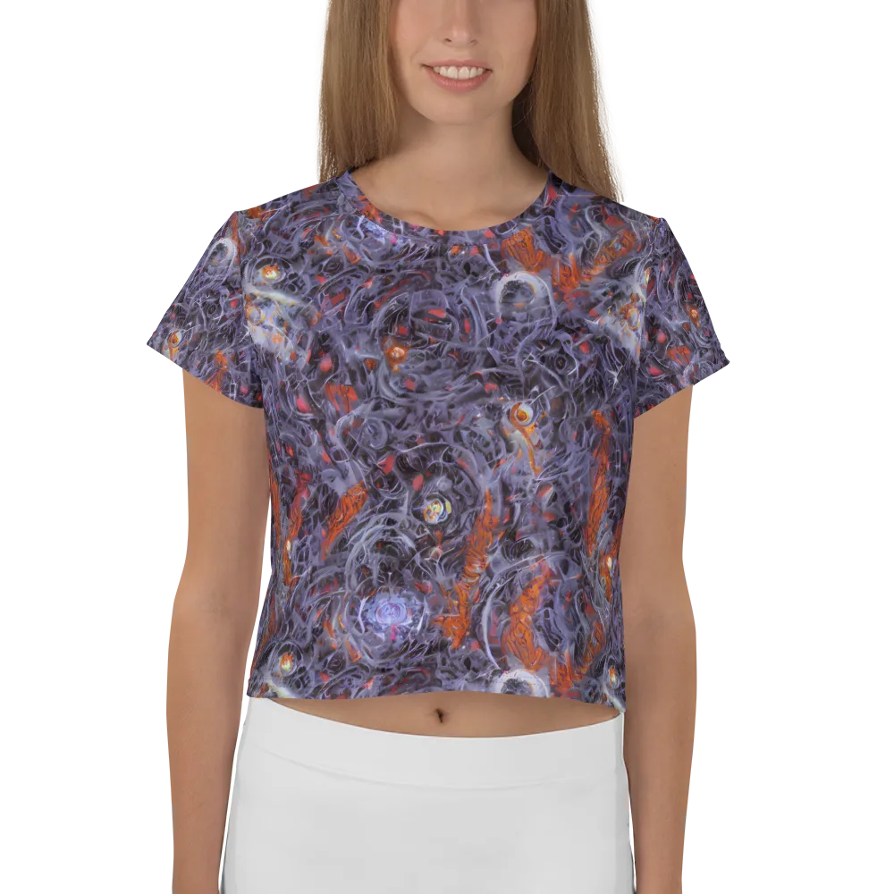 Molten Nocturne on Crop Tee — Front