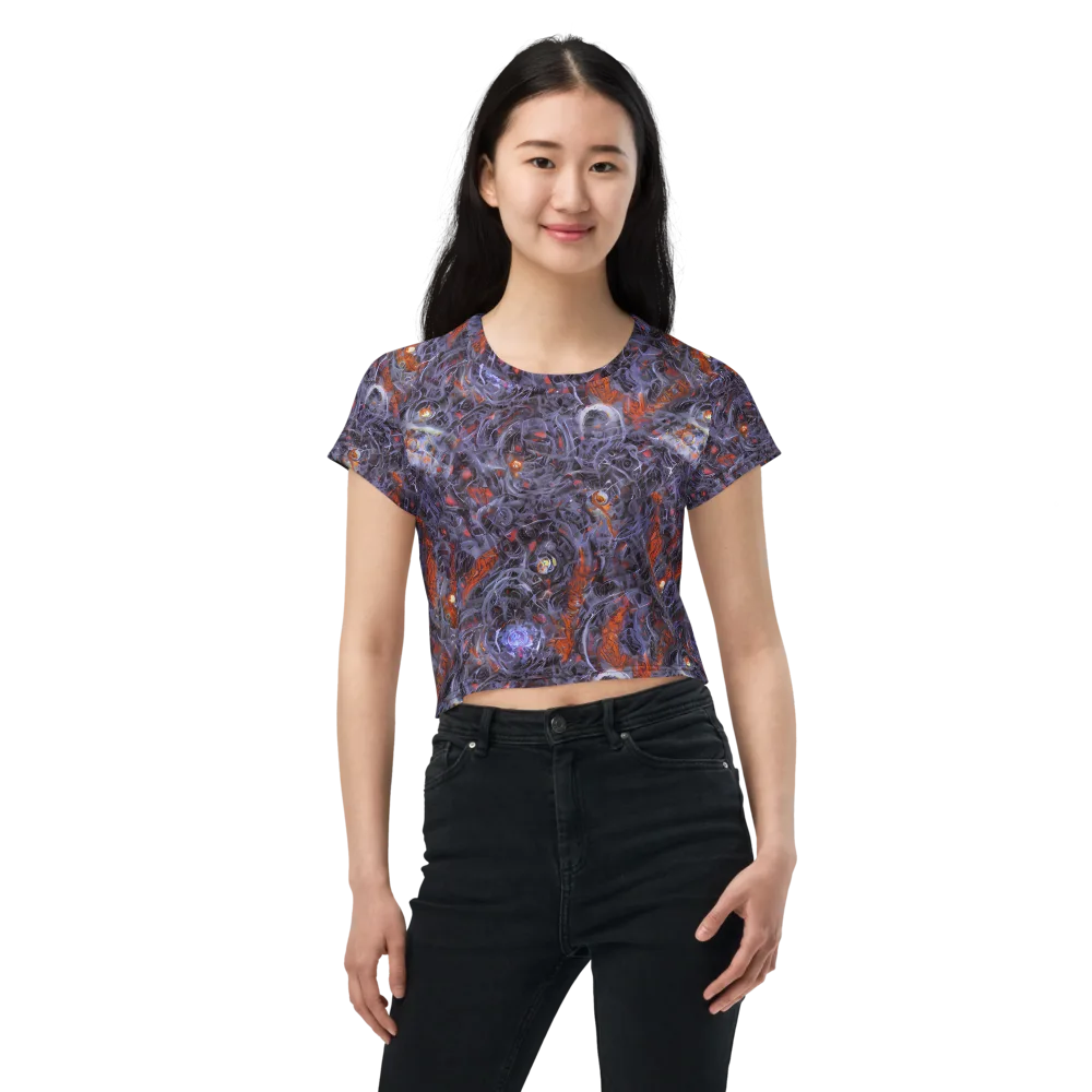 Molten Nocturne on Crop Tee — Front