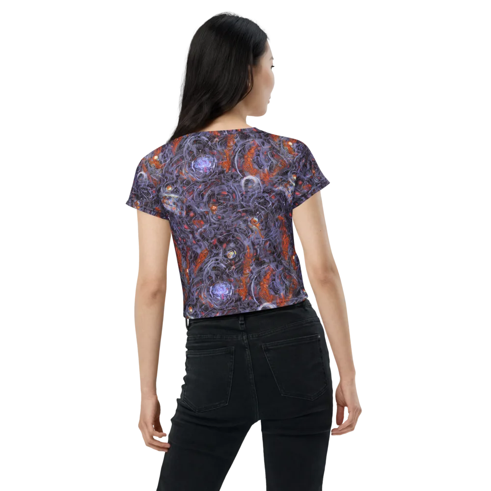 Molten Nocturne on Crop Tee — Back