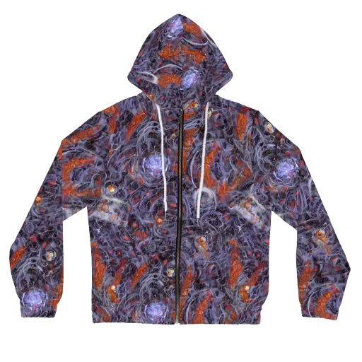 Molten Nocturne on a Women's Full-Zip Hoodie