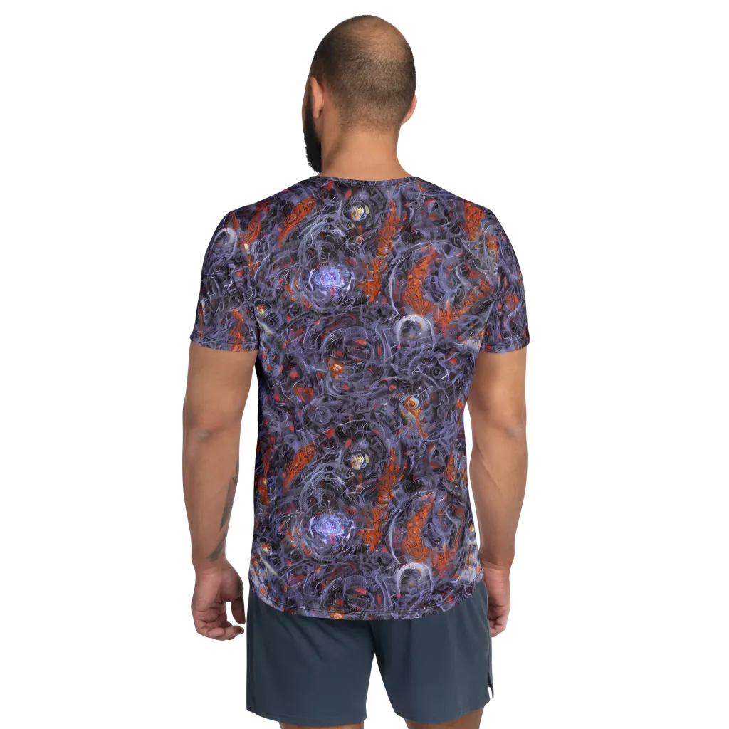 Molten Nocturne on Men's Athletic T-Shirt — Back