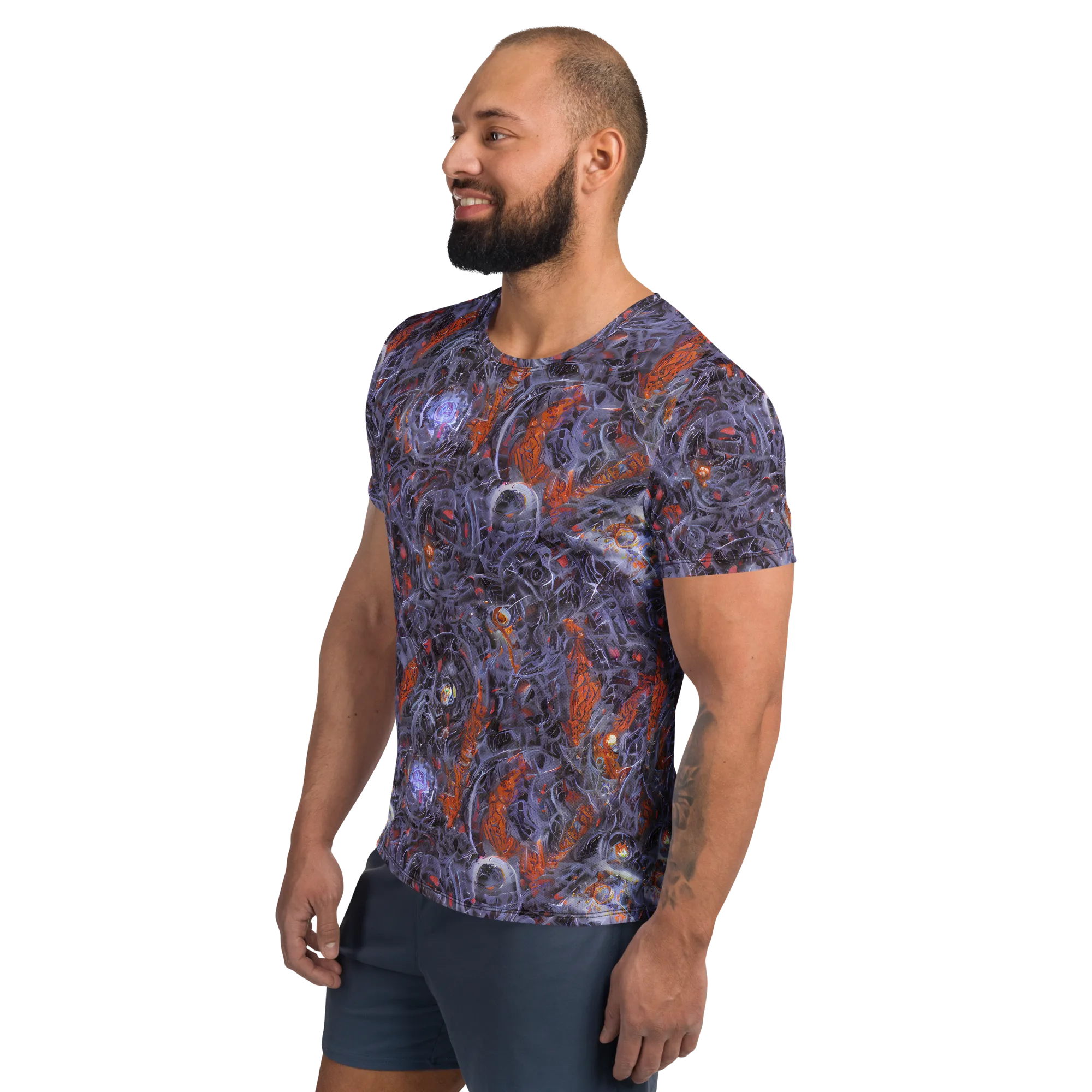Molten Nocturne on Men's Athletic T-Shirt — Left