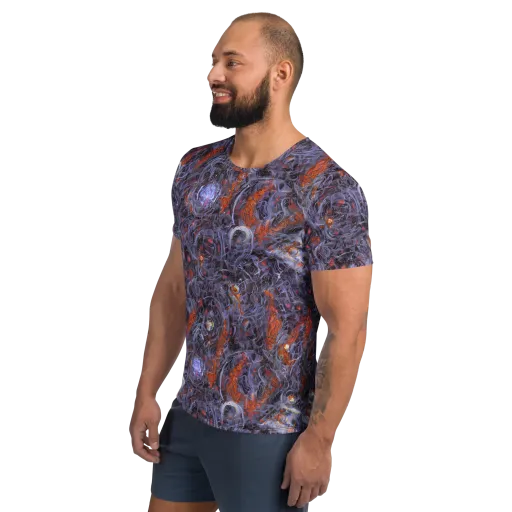 Molten Nocturne on a Men's Athletic T-Shirt