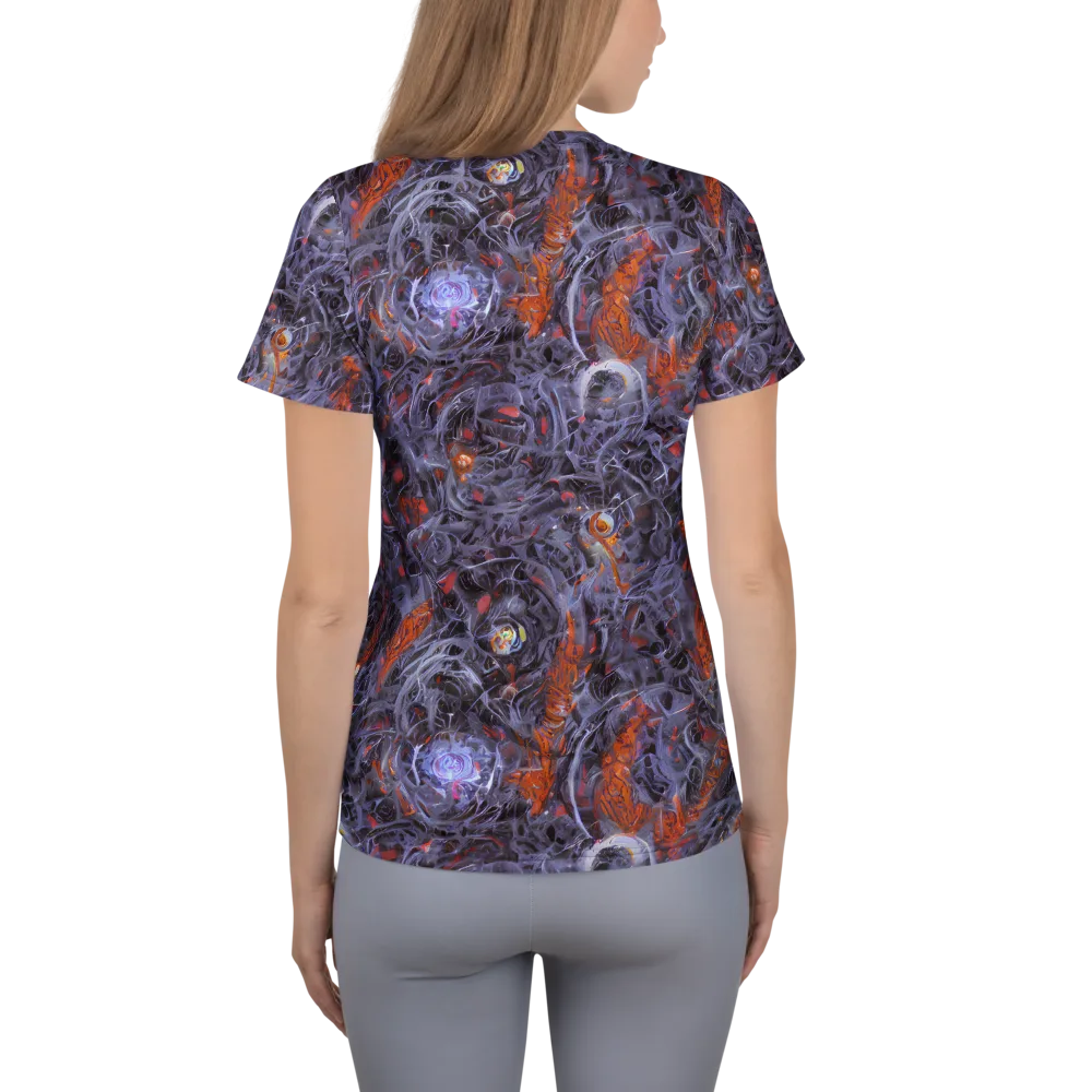 Molten Nocturne on Women's Athletic T-Shirt — Back