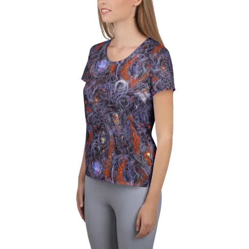 Molten Nocturne on a Women's Athletic T-Shirt