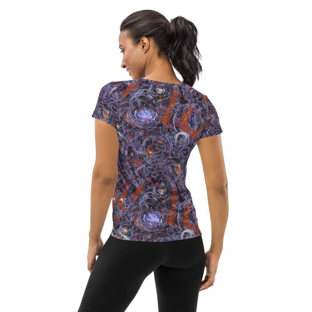 Molten Nocturne on Women's Athletic T-Shirt — Back