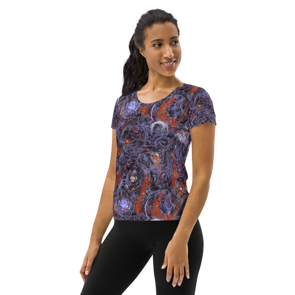 Molten Nocturne on Women's Athletic T-Shirt — Left