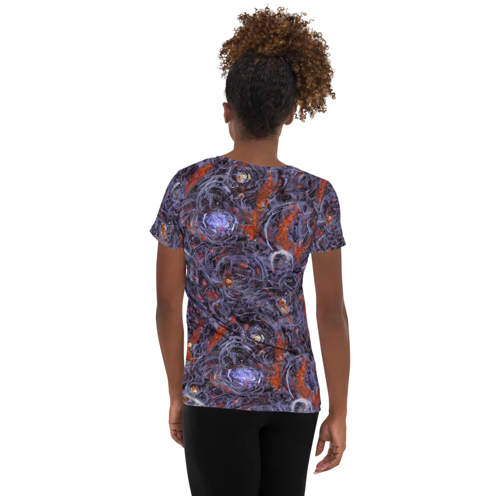 Molten Nocturne on Women's Athletic T-Shirt — Back