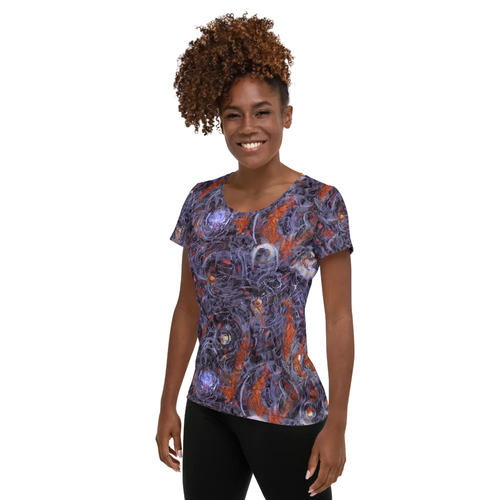 Molten Nocturne on Women's Athletic T-Shirt — Left