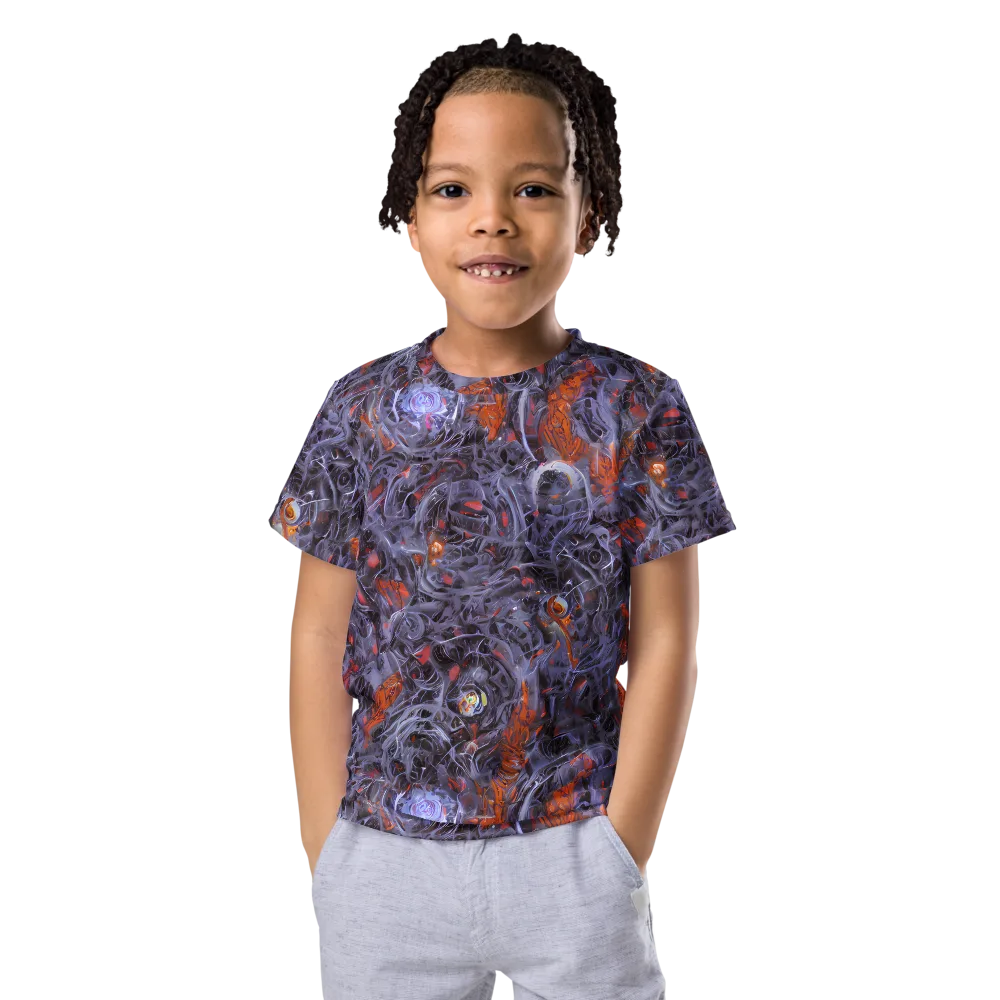 Molten Nocturne on Kids Crew Neck T-Shirt — Front