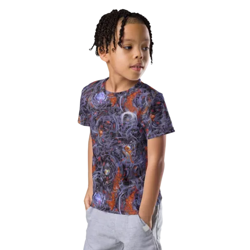 Molten Nocturne on a Kids Crew Neck T-Shirt