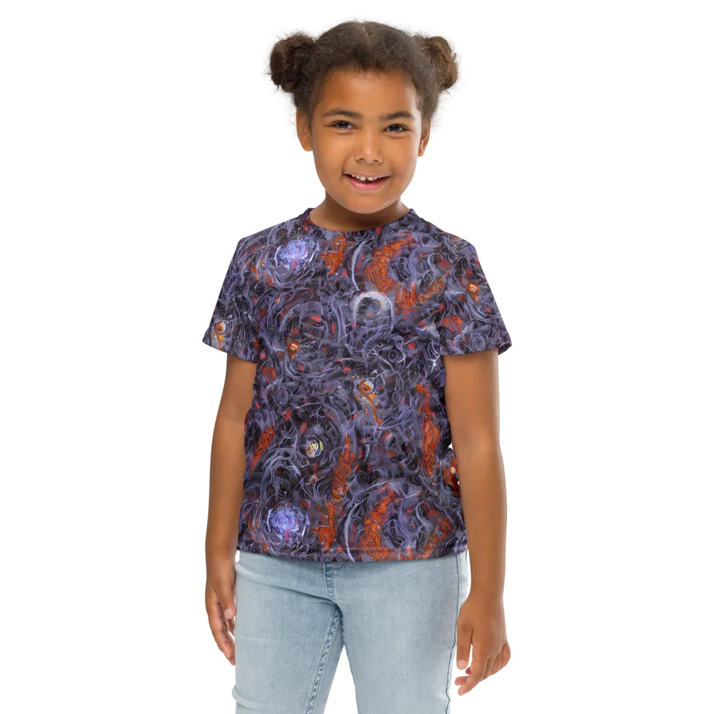Molten Nocturne on Kids Crew Neck T-Shirt — Front