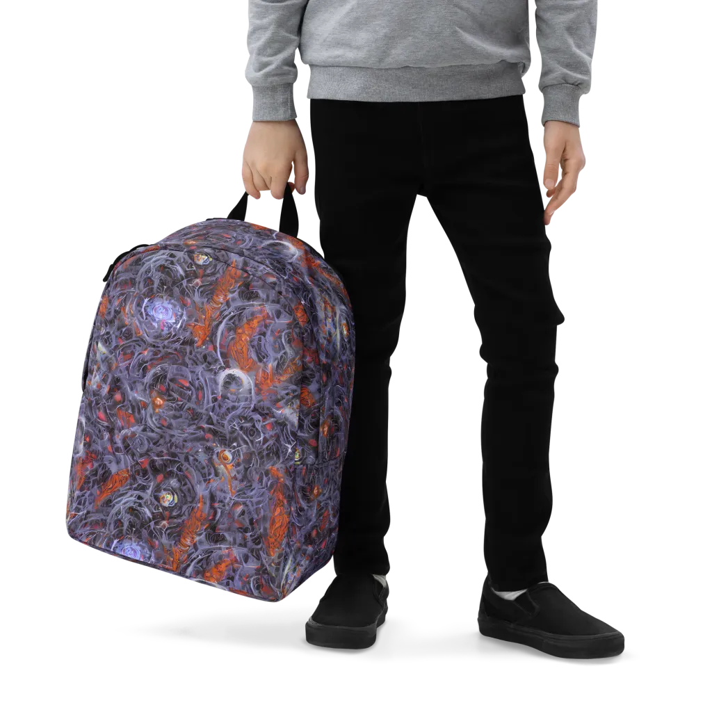 Molten Nocturne on Minimalist Backpack — Zoomed-in