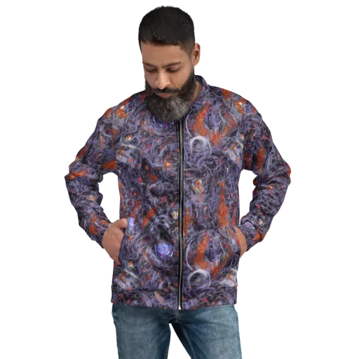 Molten Nocturne on a Bomber Jacket