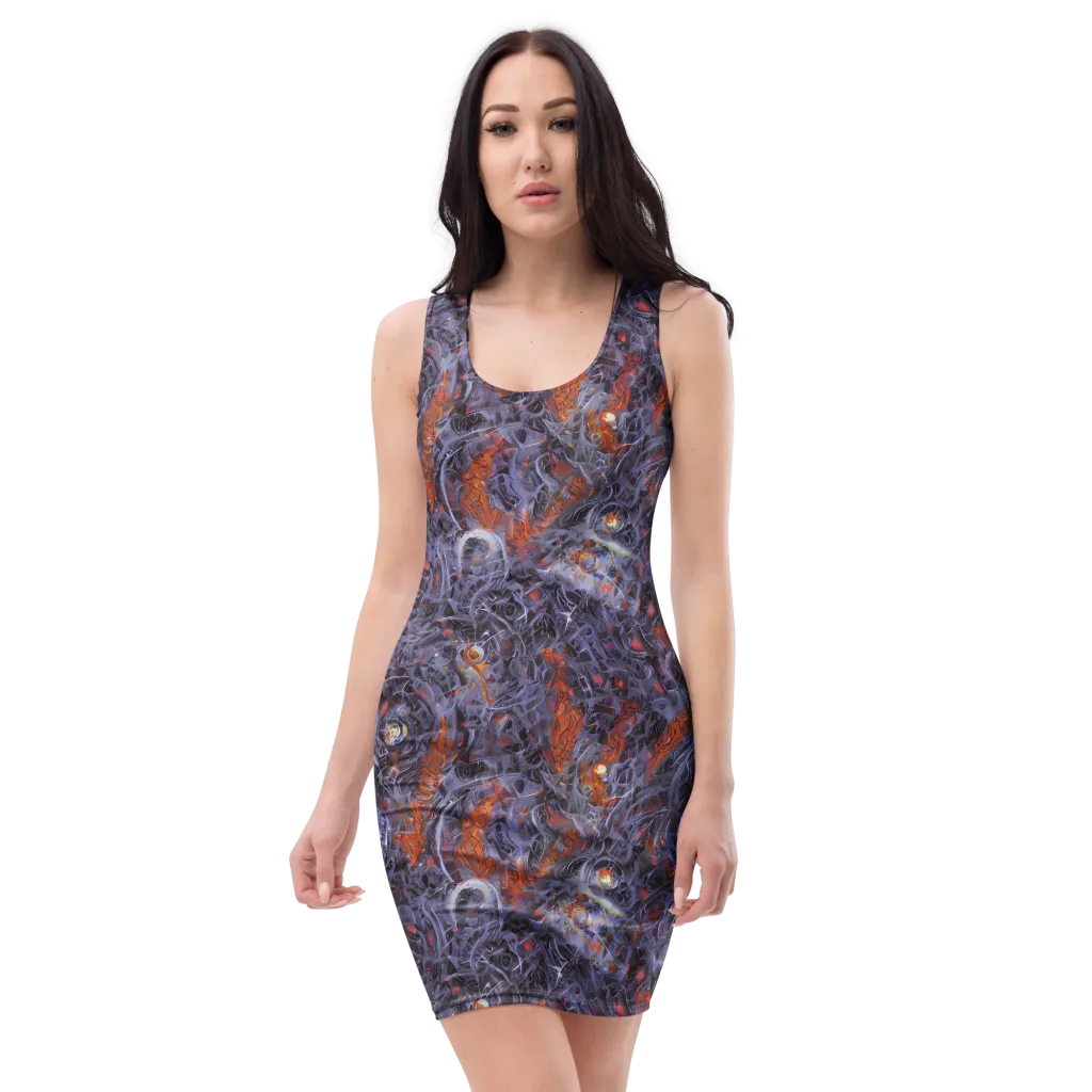 Molten Nocturne on Bodycon Dress — Front