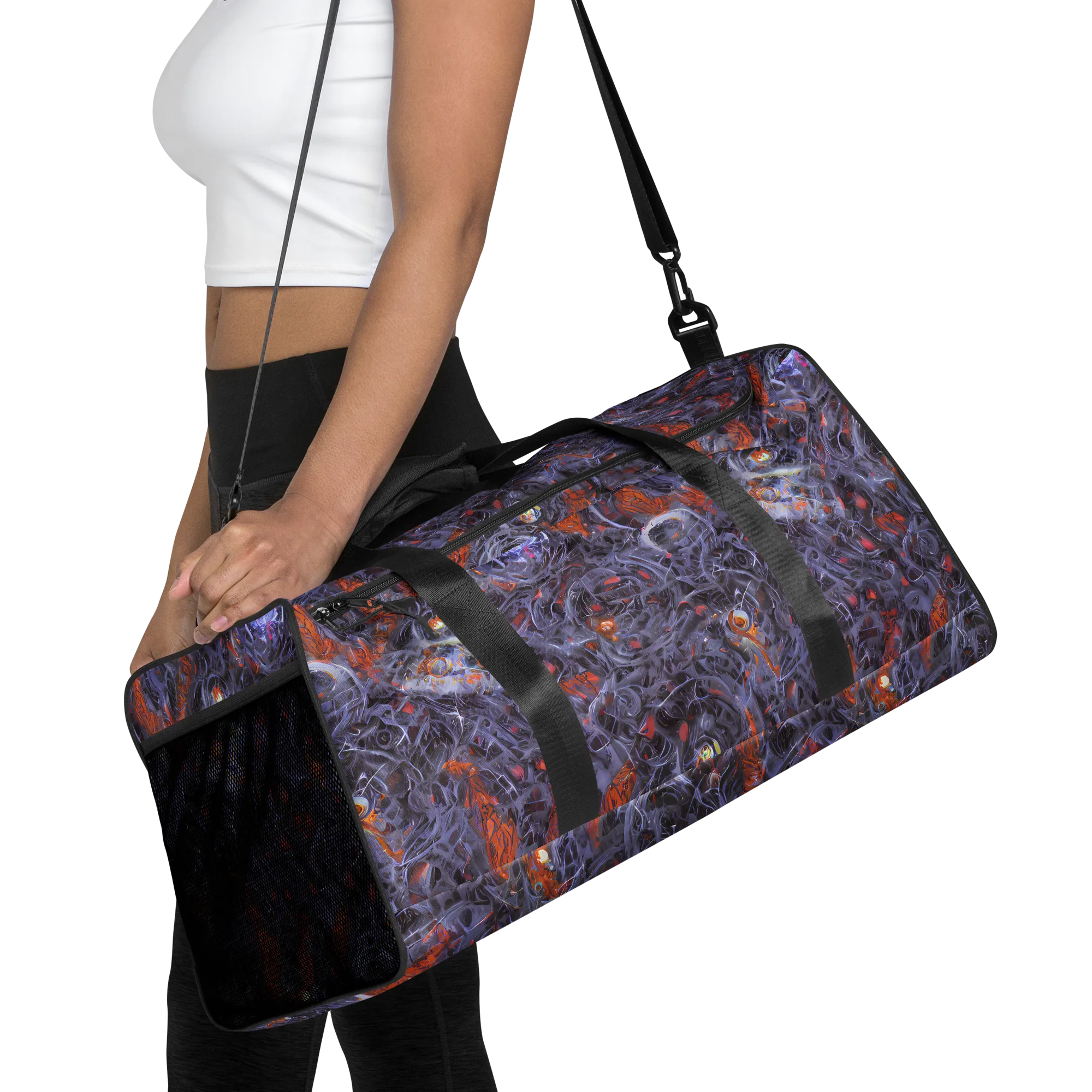 Molten Nocturne on Duffle Bag — Front