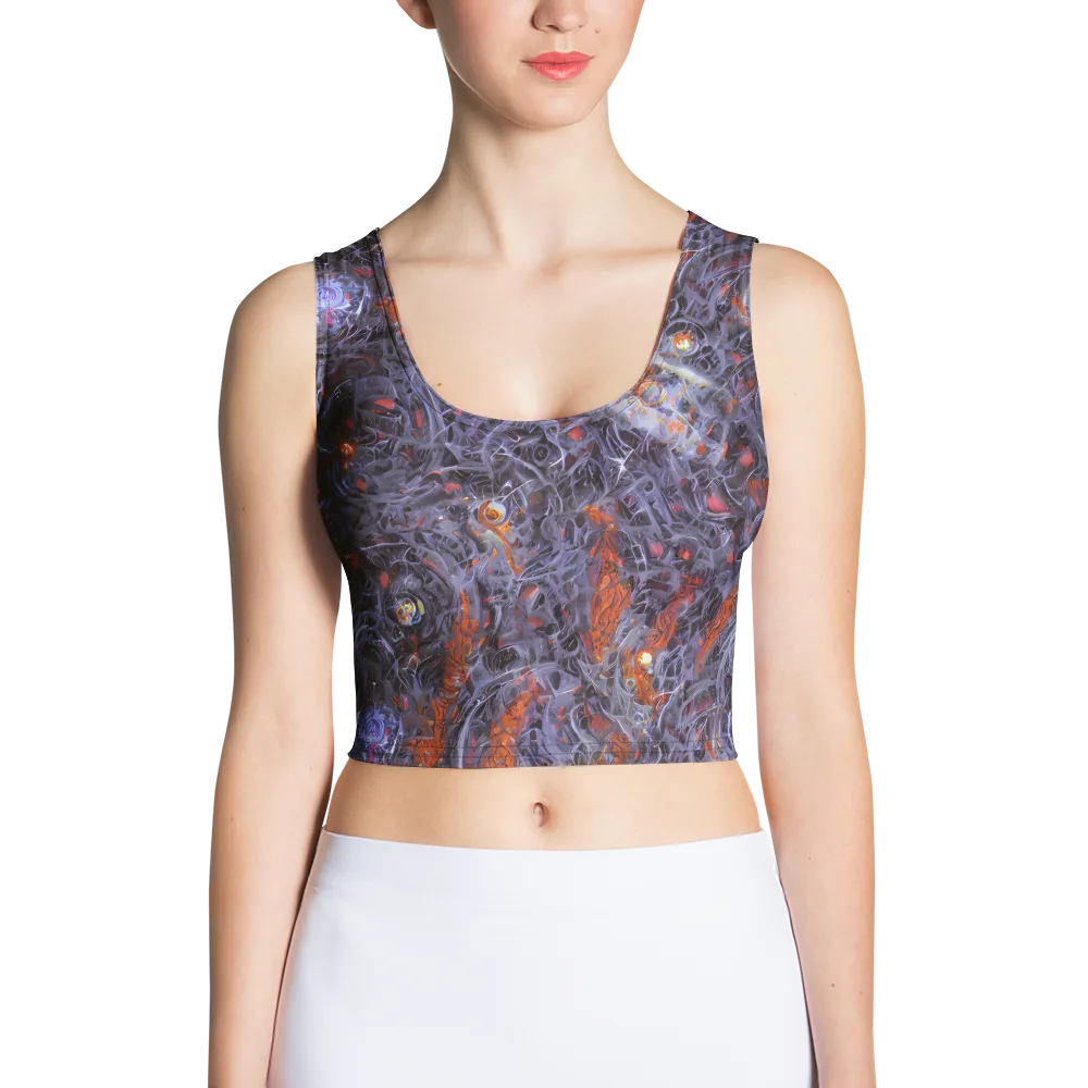 Molten Nocturne on Crop Top — Front