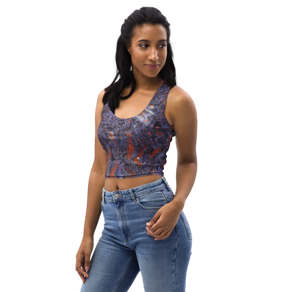 Molten Nocturne on Crop Top — Left Front