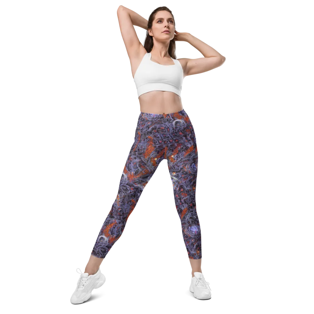 Molten Nocturne on Leggings with Pockets — Front