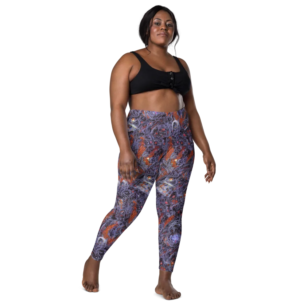 Molten Nocturne on Leggings with Pockets — Front
