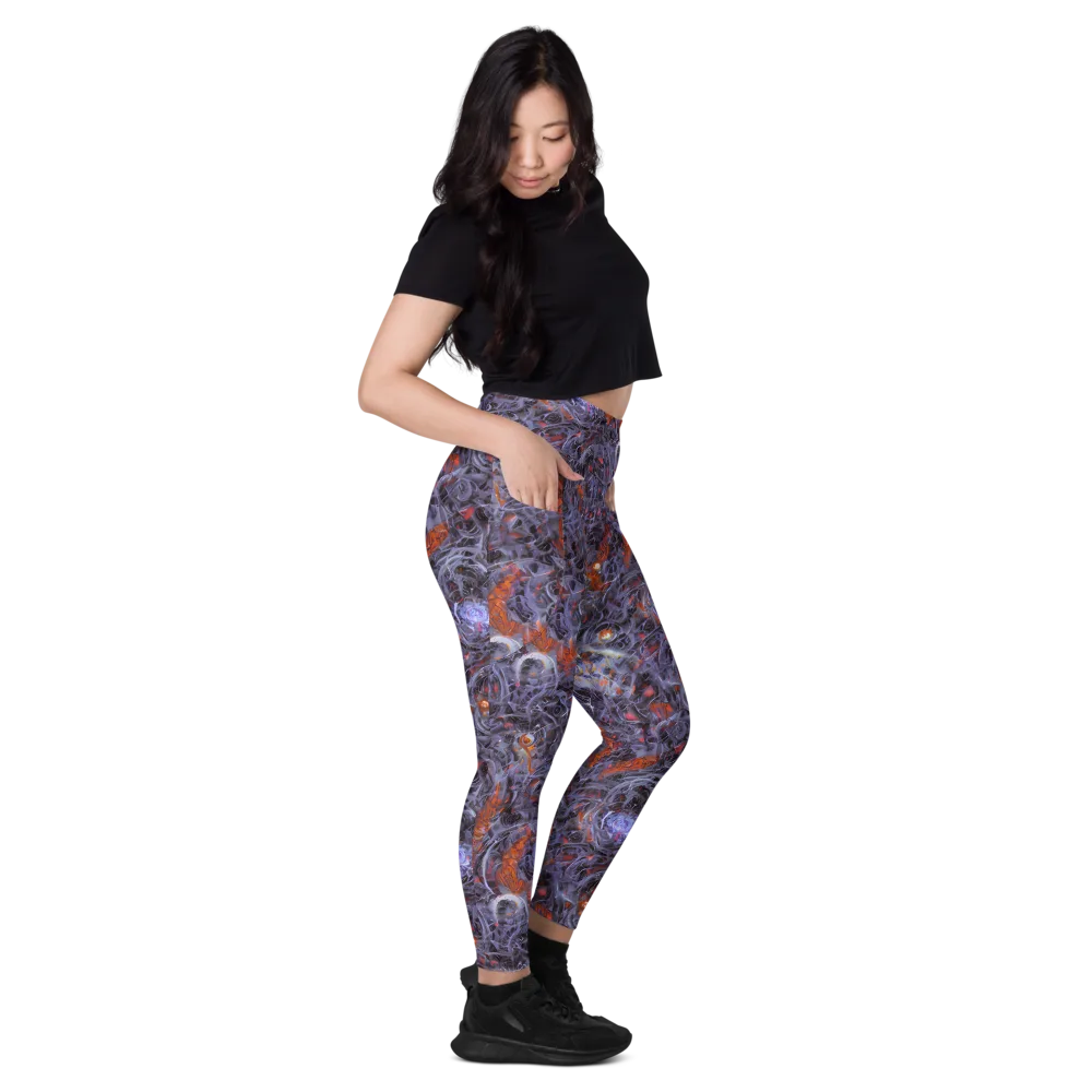 Molten Nocturne on Leggings with Pockets — Right