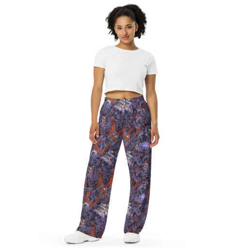 Molten Nocturne on a Wide-Leg Pants