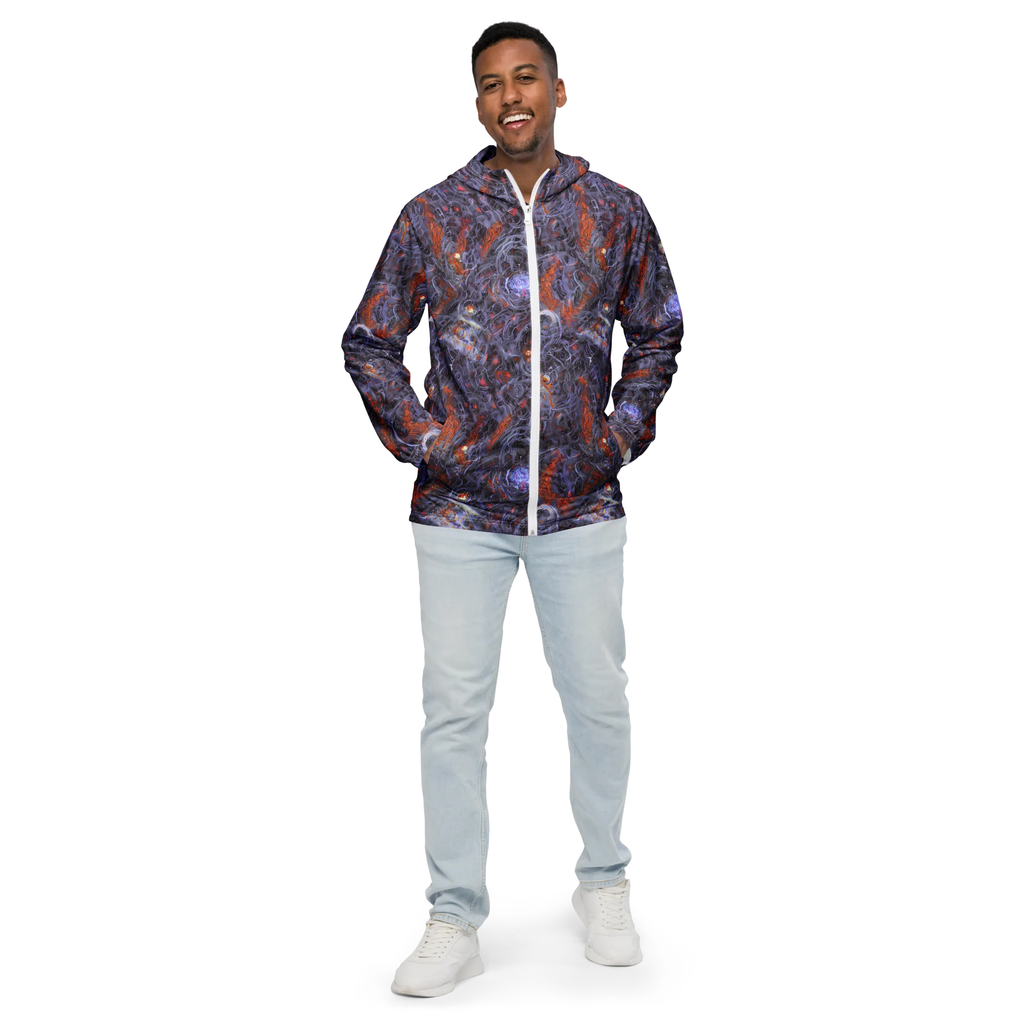 Molten Nocturne on Men's Windbreaker — Front