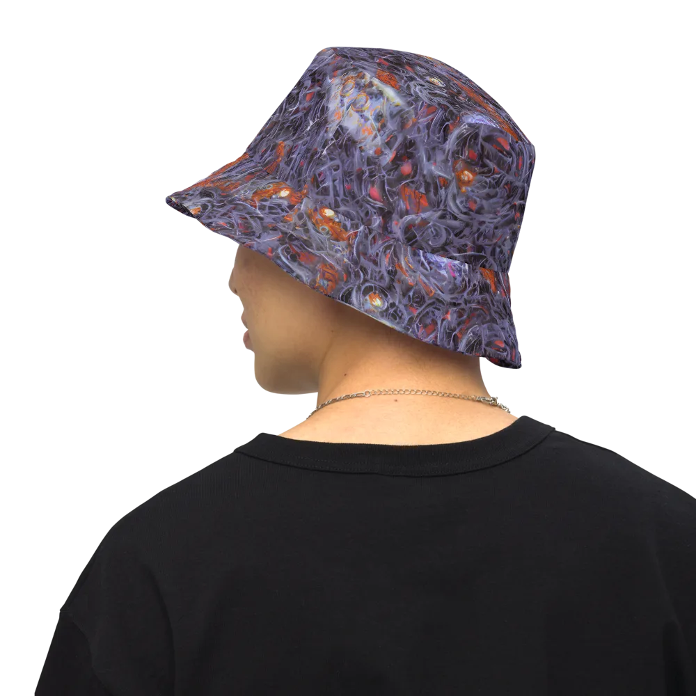 Molten Nocturne on Reversible Bucket Hat — Back Inside