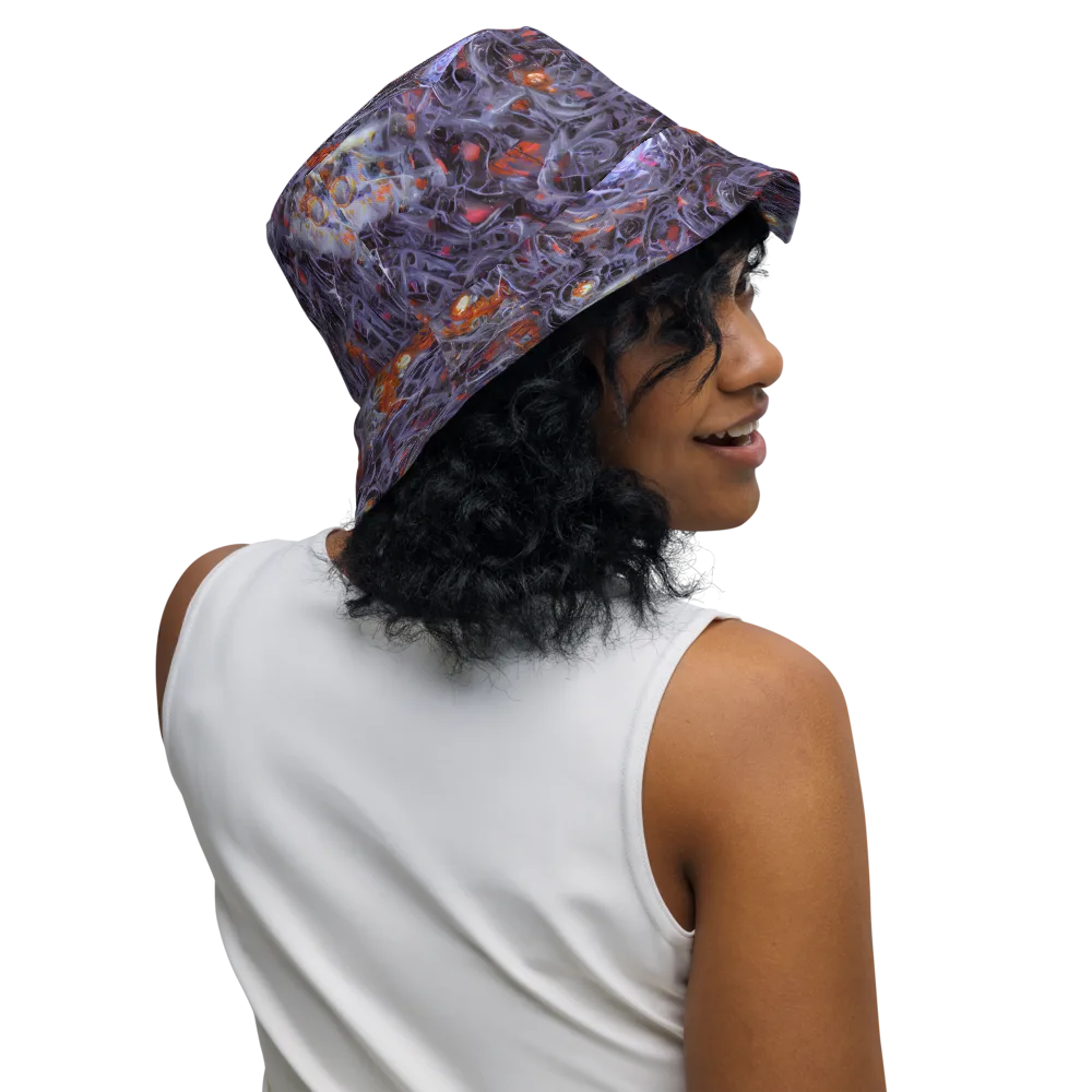 Molten Nocturne on Reversible Bucket Hat — Right Outside