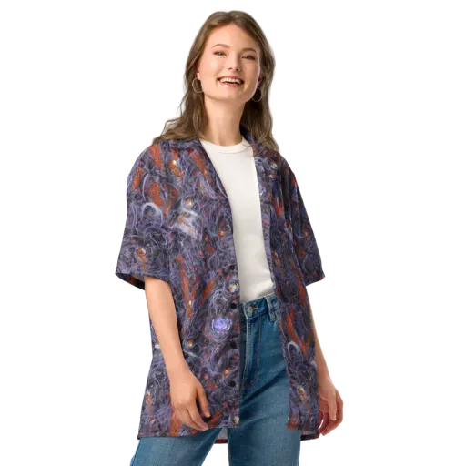 Molten Nocturne on a Button Shirt
