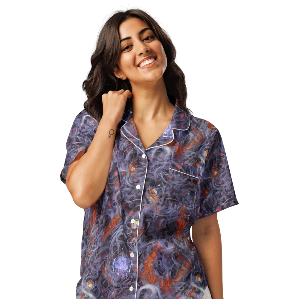 Molten Nocturne on Women's Short Sleeve Pajama Top — Front