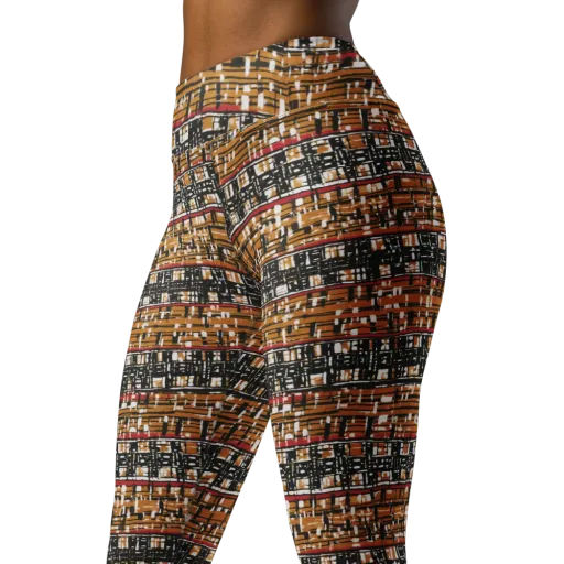 Ochre Current on a Yoga Leggings