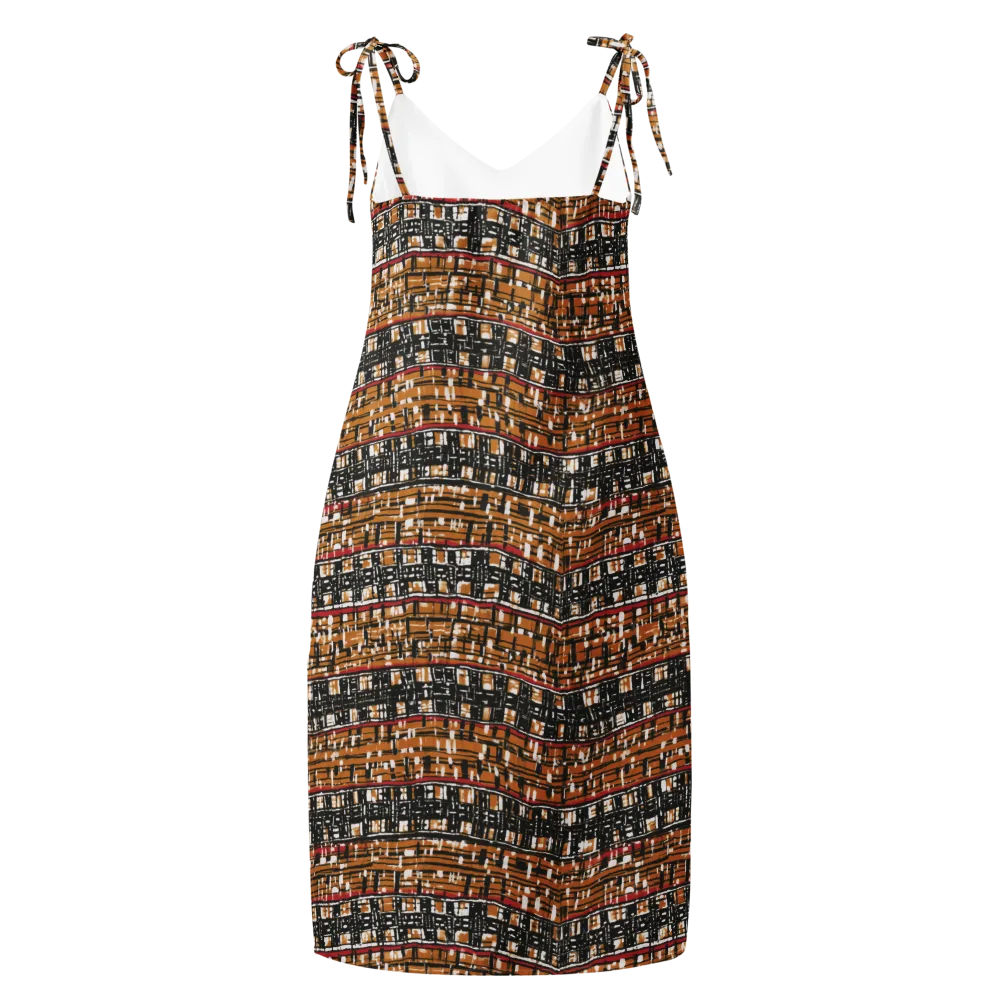 Ochre Current on Slip Dress — Back