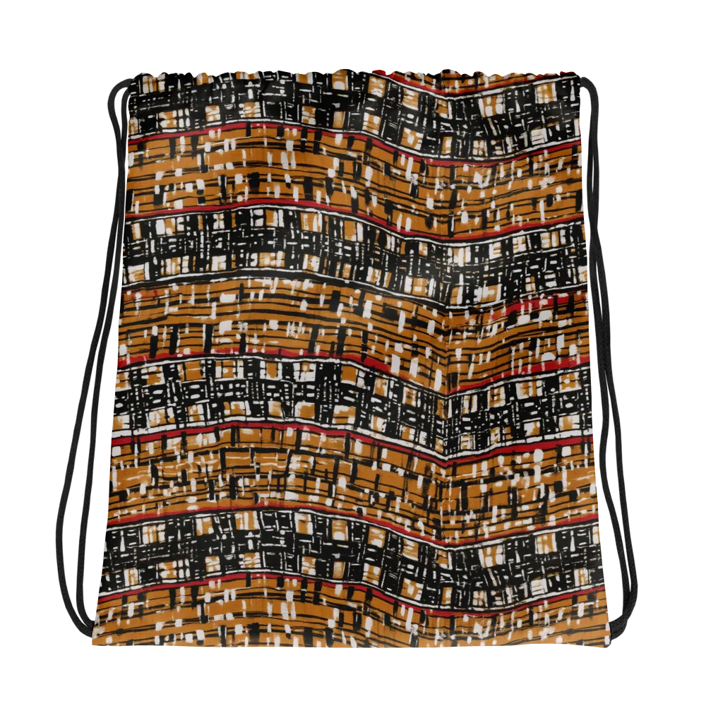 Ochre Current on Drawstring Bag — Photo