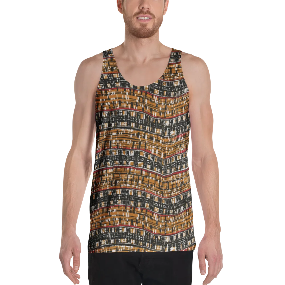 Ochre Current on Men's Tank Top — Front