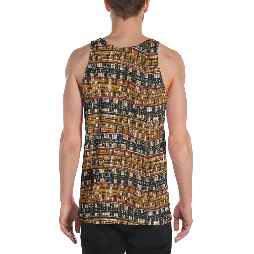 Ochre Current on Men's Tank Top — Back