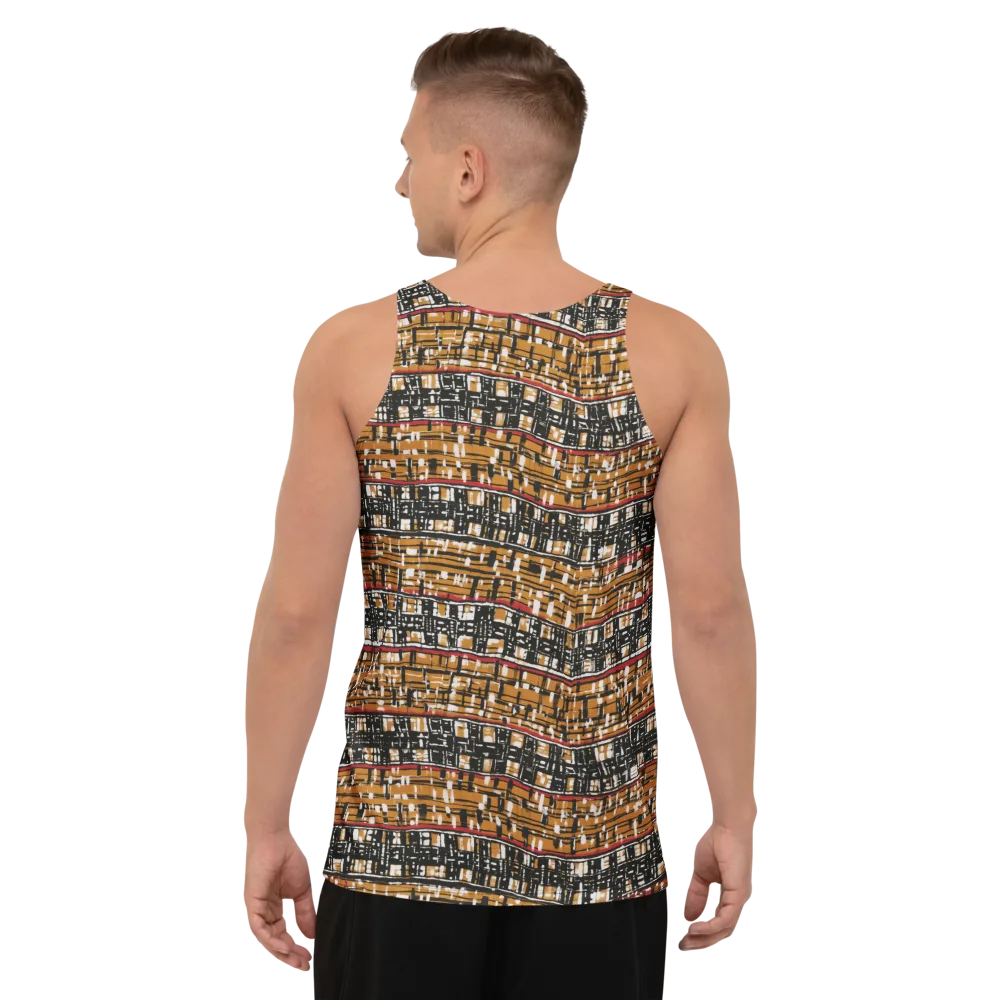 Ochre Current on Men's Tank Top — Back