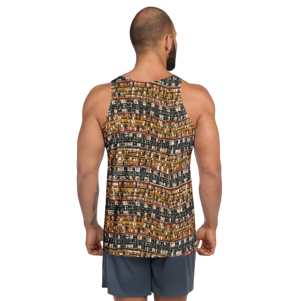 Ochre Current on Men's Tank Top — Back