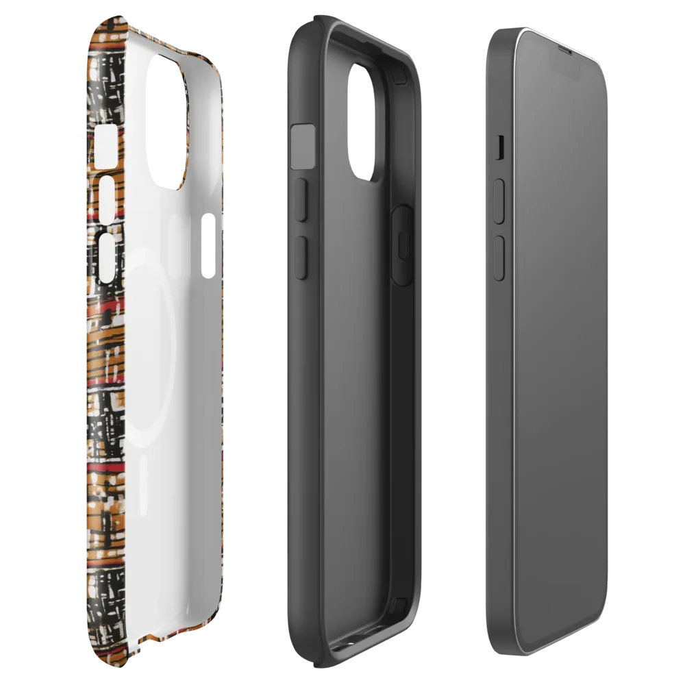 Ochre Current on MagSafe Tough Case for iPhone® — Front