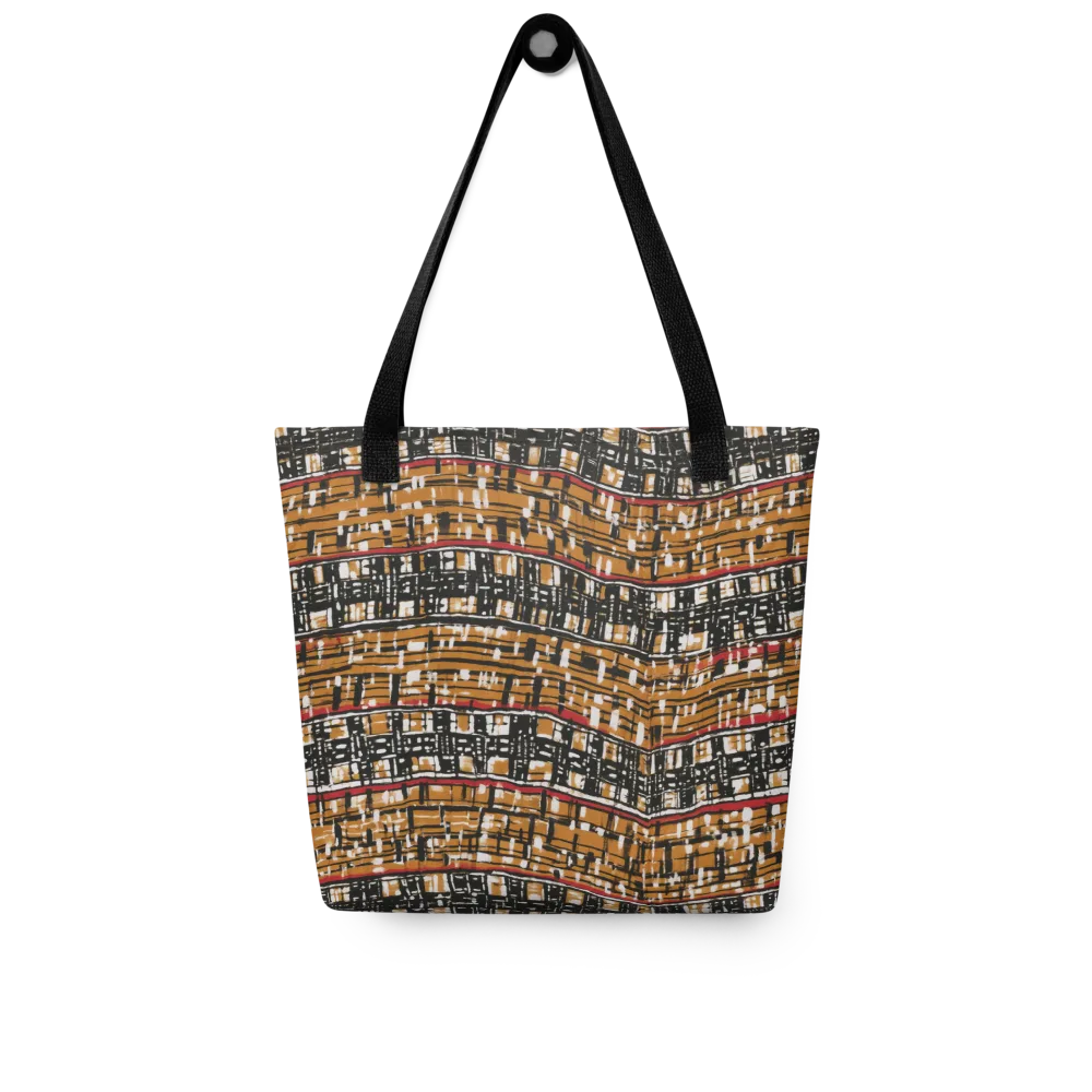 Ochre Current on Tote Bag — Front